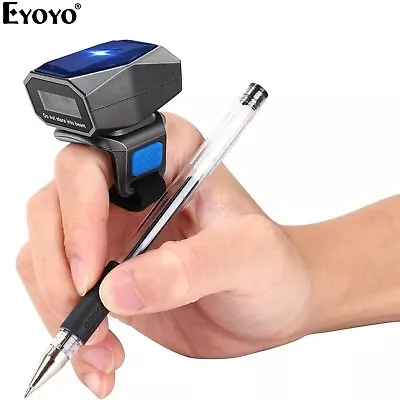 Upgraded Eyoyo 2D Ring Barcode Scanner Bluetooth&USB Wired Mini Wearable Reader • $59.95