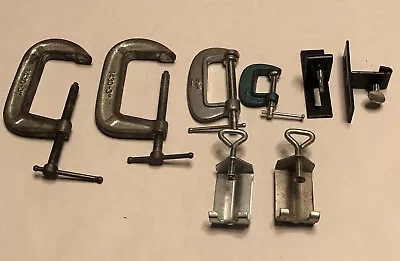 Lot Of 8 Miscellaneous Clamps 4 C Clamps 4 Unknown Type • $6