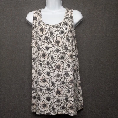 $10.97 • Buy DIP Wide Strap Tank Top - Women's Size L - White, Black, Floral..