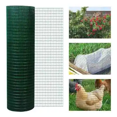 £24.78 • Buy Welded Galvanised PVC Plastic Coated Fencing Chicken Wire Mesh Aviary Garden 10M