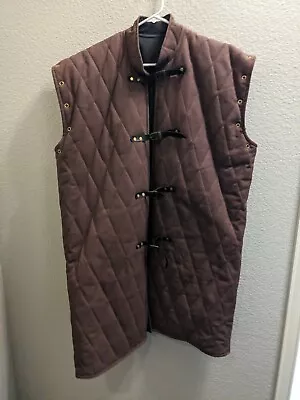 Medieval Gambeson Vest Jacket Padded Armor Arming Coat Sleeveless Size 3XL • $26.25