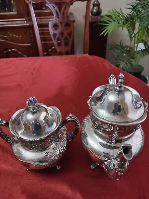 Rogers Smith Co Quadruple Plate Tea Pot With Sugar Bowl • $89