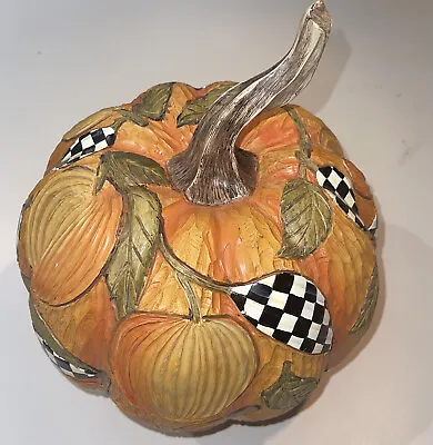 MacKenzie Childs Woodland Carved Pumpkin - Medium • $135.99