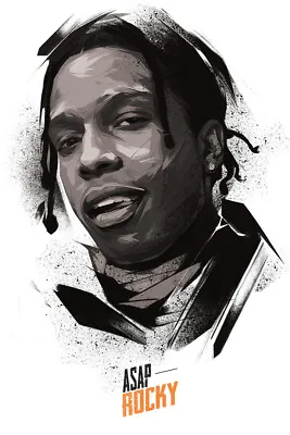 ASAP Rocky Rapper Art Wall Indoor Room Outdoor Poster - POSTER 20x30 • $23.98