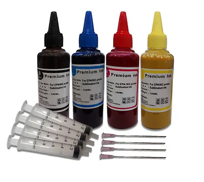 £25.99 • Buy Sublimation Ink Refill Kit Fits Epson And Ricoh Printers 4 Needle Syringe Ciss 