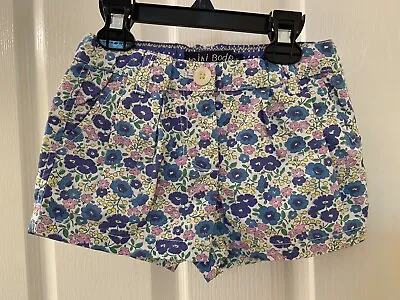 Mini Boden Purple Floral Shorts Cornflower Poppyfield Girls Size 2 Years NWT • $24.99