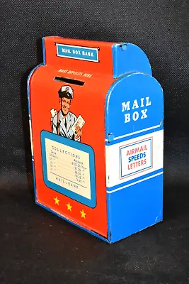 Vintage Ohio Art Tin Lithograph Coin Bank Mail Box Bank. Made In USA • $14.99