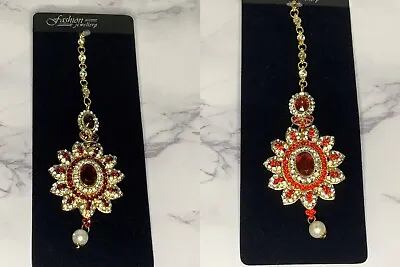 Indian Diamante Tikka Hair Headpiece Jewellery Wedding Party Wear Various Colour • £5.99