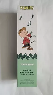 Musical Charlie Brown Christmas Tree 24  Tall The Original Peanuts Snoopy NIB • $20