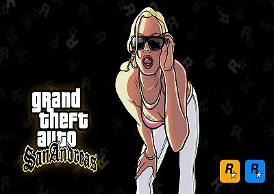 GTA San Andreas Girl Game POSTER PRINT GTA Cult Retro Vintage Wall Art • £4.49