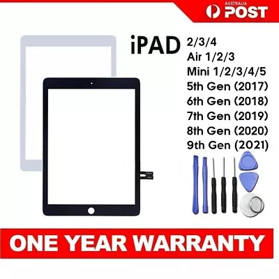 Digitizer Touch Screen Glass Replacement For IPad 3 4 5 6 7 8 Air 2 3 Mini 3 4 5 • $23.50