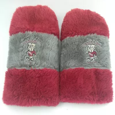 Lot 2x Vintage Mississippi State Wood Head Covers ~ Red/Gray Furry Wood Slip-ons • $21.99