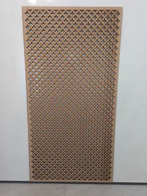 Laserkris Wooden Fleur De Lis Grille 3mm Thick Mdf Decorative Screen Panel • £48