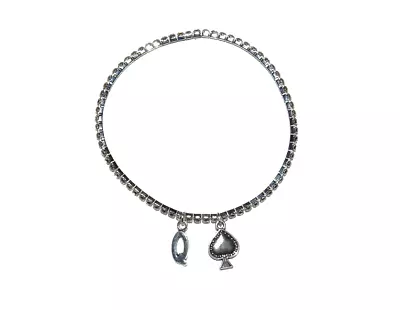 Sexy Diamante Rhinestone Queen Of Spade Hotwife Anklet Ankle Jewellery BBC 1 Row • £11.95