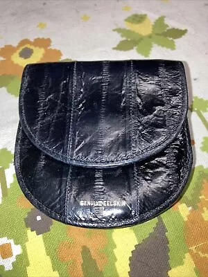 Small Trifold Mini Wallet; Eel Skin Black  NWOT • $14.99