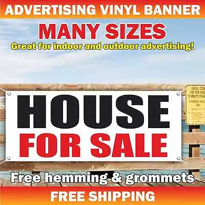 HOUSE FOR SALE Advertising Banner Vinyl Mesh Sign CASA EN VENTA Realtor Rent • $49.95