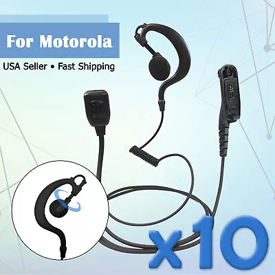 10x Swivel Earpiece W/ PTT Mic For Motorola Radios XPR7550e XPR7580 MTP850S • $136
