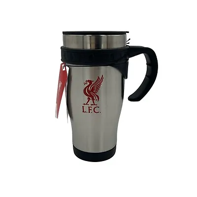 Liverpool FC Official Chrome Handled Travel Mug LFC Gift  • £12.99