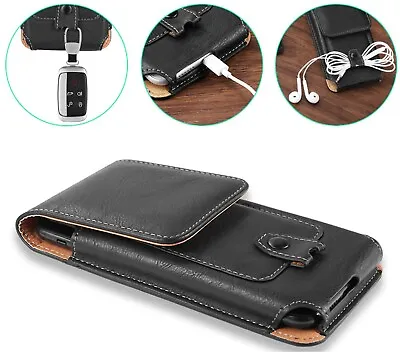 For Kogan Agora XS Agora 9 XI Leather Black Tradesman Belt Loop Clip Case Pouch  • $19.96