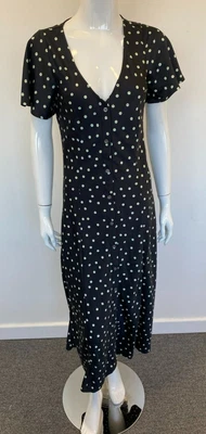 £25 • Buy Levis Rachelle 90s Dress Black And White Floral Size Small RRP £90 YHM001 SF