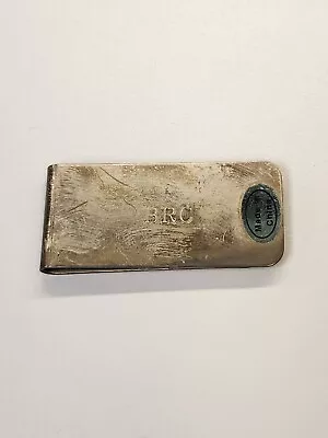 Vintage Silver Money Clip Engraved BRC • $8