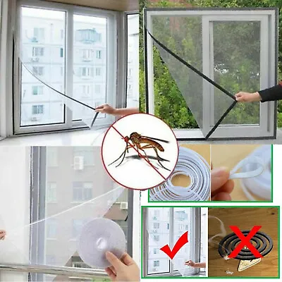 £2.99 • Buy Large Window Screen Mesh Net Insect Fly Bug Mosquito Moth Door Netting White
