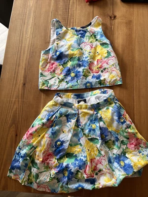 £20 • Buy Girls Polo Ralph Lauren Blouse And Skirt Flower Pattern - Age 12