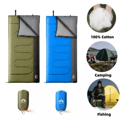 Sleeping Bag Single Double Bags Outdoor Camping Hiking Thermal Sleeping Quilt • $59.98