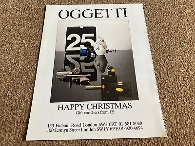 Framed Advert 11x9 Oggetti Happy Christmas Gift Vouchers • $28.61