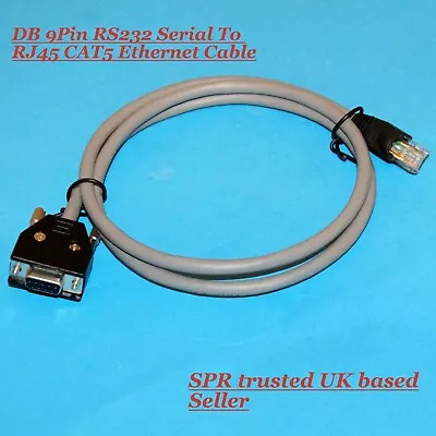 £9.99 • Buy DB 9Pin RS232 Serial To RJ45 CAT5 Ethernet Adapter LAN Console Cable 1M