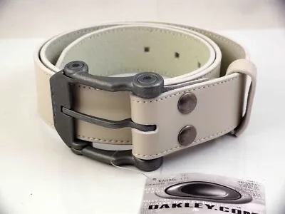 Oakley Vintage Mens Leather Belt Nickle Size S  New Rare Last • $59.99