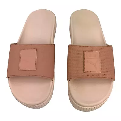 $39.99 • Buy Puma Pink Platform Slides Slip On Size US8.5 EU39 UK6