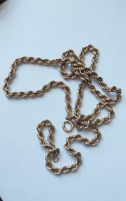 9ct Gold Rope Necklace Used • £275