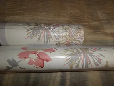 Laura Ashley NARA Soft Truffle Wallpaper X 2 Rolls • £45