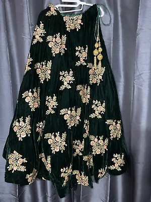 Pakistani Bridal/mehndi/party Valvet  Lengha Dress Asian Indian Pakistani Outfit • £65