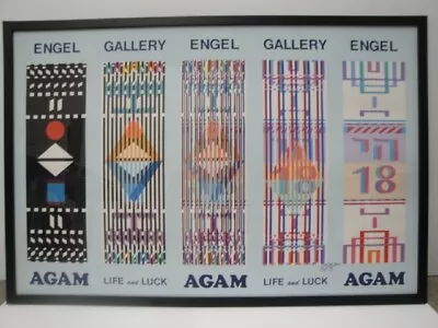 Yaacov Agam Israel Abstract Art  Chai 18  Serigraph S/N Framed • $1424.95