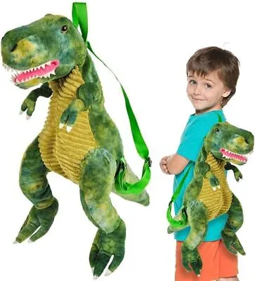 ArtCreativity Plush T-Rex Backpack For Kids 1PC Dinosaur Bag For Kids With Adj • $34.99