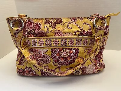 Vera Bradley Stephanie Shoulder Bag Bali Gold Pink & Yellow • $16