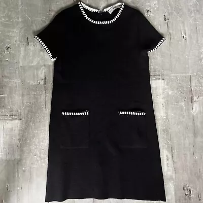 $20 • Buy ZARA Dress Black Knit Sweater Short Sleeve Midi/Knee Sz M 🌸