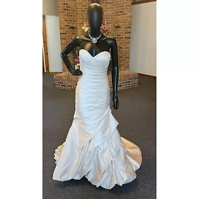 Kenneth Winston Champagne Fitted Wedding Gown • $975