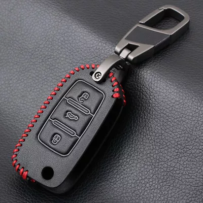 Leather Key Cover For VW Golf Jetta MK6 Tiguan Bora Passat MK5 POLO Skoda SEAT • $12.62