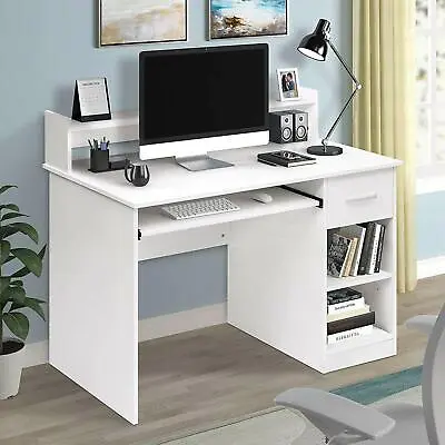 Computer Desk Home Office Laptop Desk Writing Workstation Study Table With Shelf • $99.90