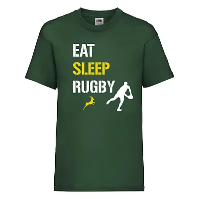 South Africa Eat Sleep Rugby T-Shirt South Africa Rugby Fan Tshirt World Cup • £14.99