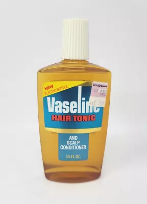 Vintage 1960's Vaseline Hair Tonic Bottle 5.5oz Sealed Original Walgreens Label • $25