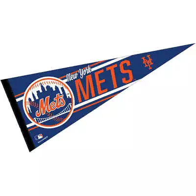 NY Mets MLB 12 In X 30 In Pennant • $12.95