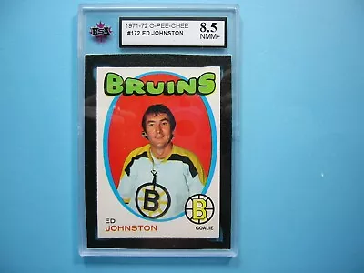 1971/72 O-pee-chee Nhl Hockey Card #172 Ed Johnston Ksa 8.5 Nm/mint+ Sharp+ Opc • $32.24