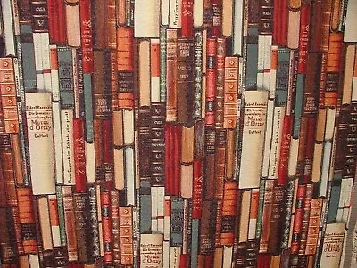 Library Books Tapestry Fabric Curtain Upholstery Cushion Blanket Throws Use • £2.99