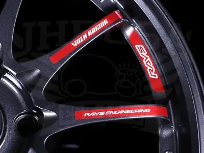 $23 • Buy Red JDM Japan Rays Engineering VOLK Racing CE28 Club Wheel Decals Sticker 12pcs