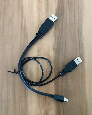 Brand New Mini USB  To Type-A Male Y-Cable For Portable HDD External Drives  • $5