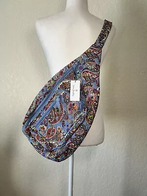 NWT Vera Bradley Provence Paisley Quilted Sling Backpack Sky Blue; Retail $65 • $43